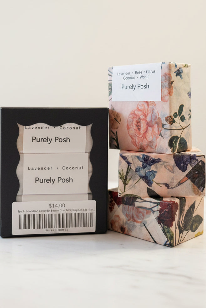Spa & Relaxation Lavender Bloom Goat Milk Soap Gift Set – Decor
