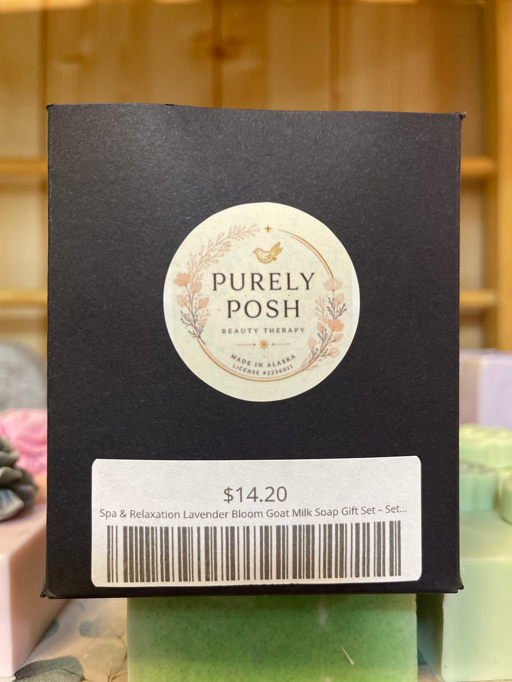 Aroma Peony Goat Milk Soap | Black Window Gift Box | 7.8 oz