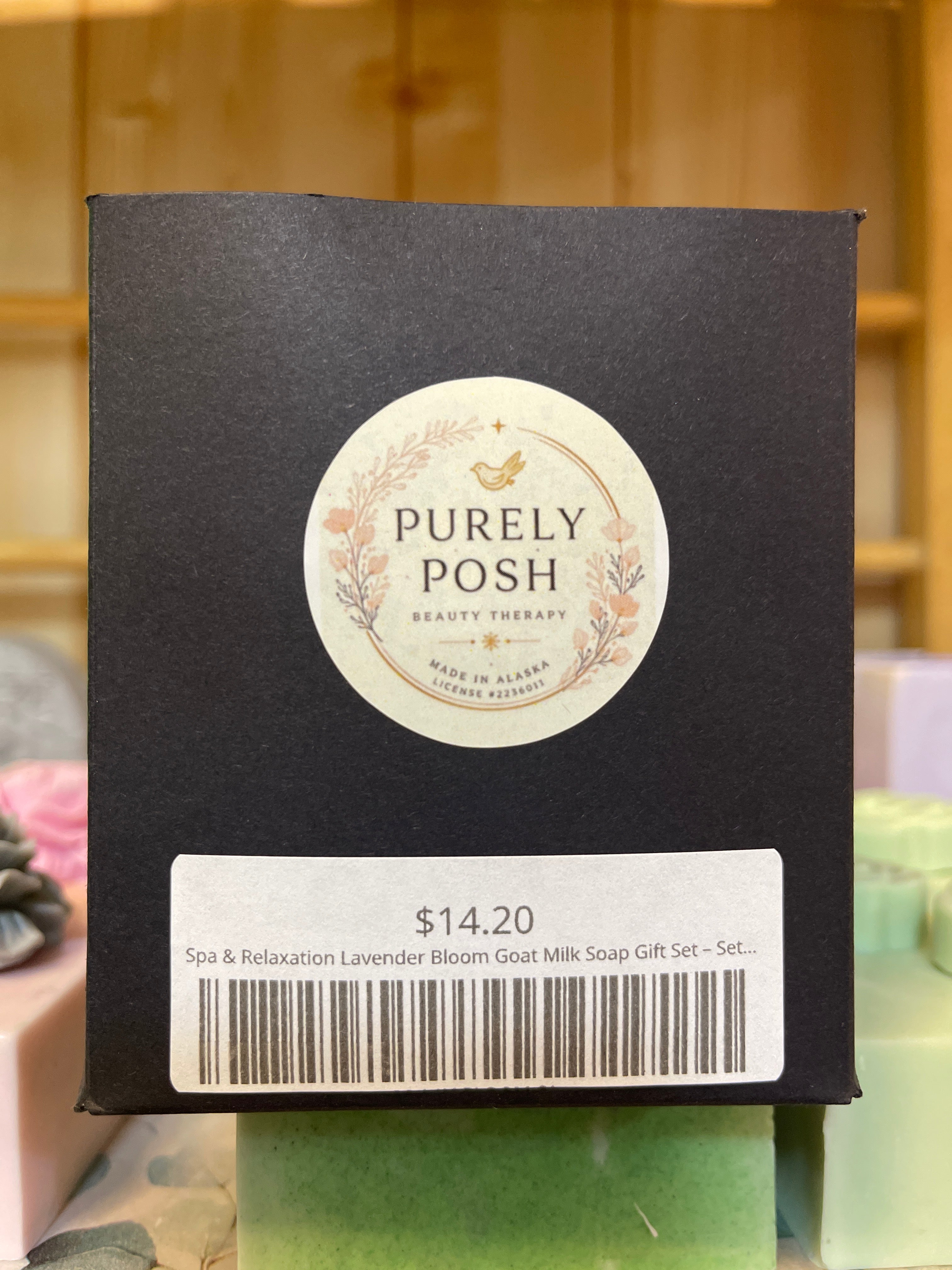 Aroma Peony Goat Milk Soap | Black Window Gift Box | 7.8 oz