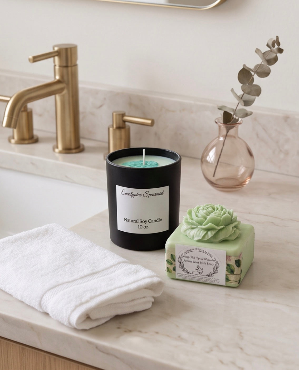 Purely Posh Spa & Relaxation – Aroma Goat Milk Soap & Candle Gift Set