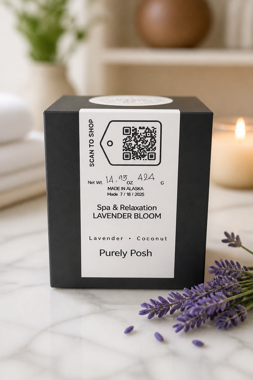 Spa & Relaxation Lavender Bloom Goat Milk Soap Gift Set & Decor