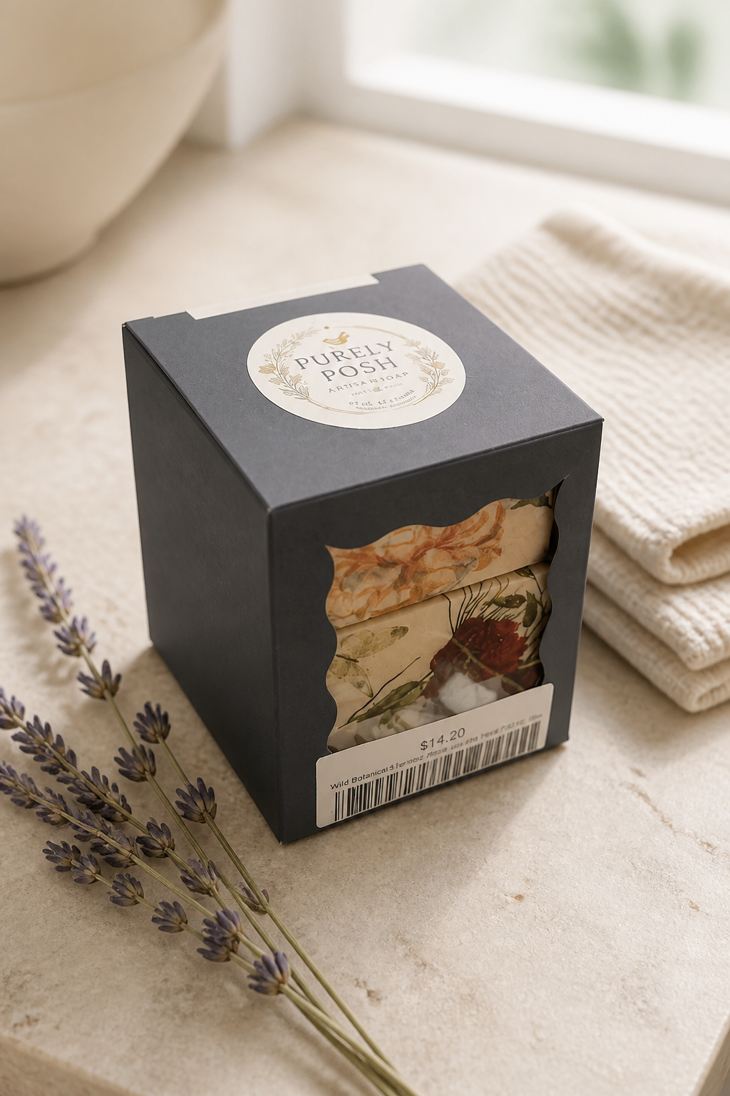 Spa & Relaxation Lavender Bloom Goat Milk Soap Gift Set & Decor