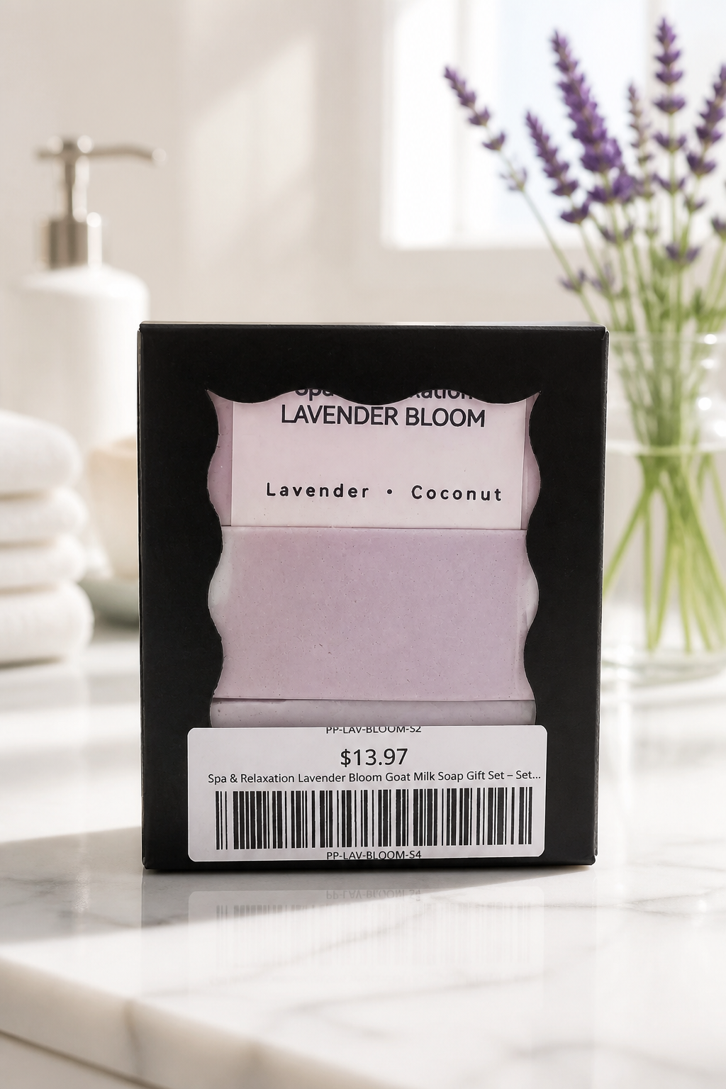 Spa & Relaxation Lavender Bloom Goat Milk Soap Gift Set – Decor