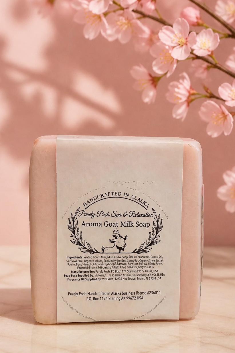 Aroma Peony Goat Milk Soap | Black Window Gift Box | 7.8 oz