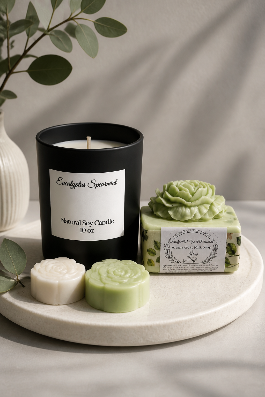 Purely Posh Spa & Relaxation – Aroma Goat Milk Soap & Candle Gift Set