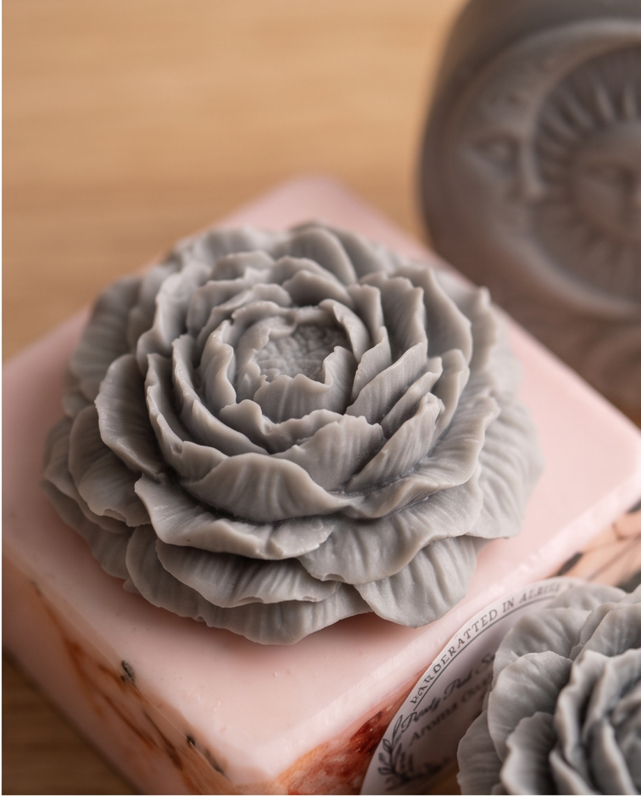 Blooming Bouquet Lady Grey Pink Aroma Candle • Soap • Lip Balm Gift Set