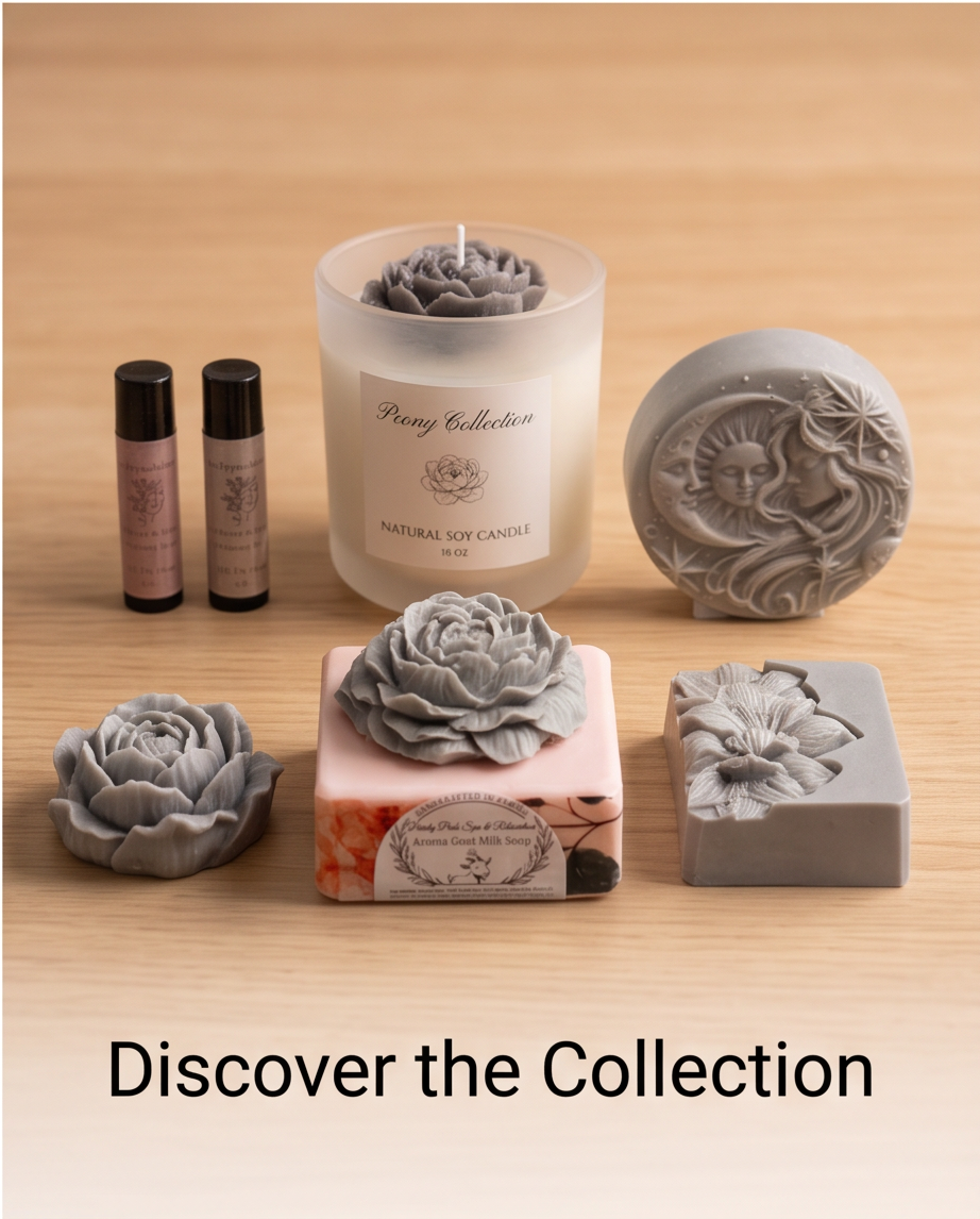 Blooming Bouquet Lady Grey Pink Aroma Candle • Soap • Lip Balm Gift Set