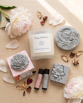 Blooming Bouquet Lady Grey Pink Aroma Candle • Soap • Lip Balm Gift Set