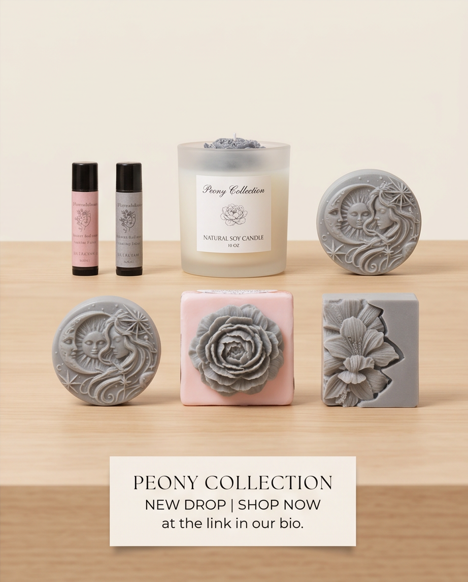 Blooming Bouquet Lady Grey Pink Aroma Candle • Soap • Lip Balm Gift Set