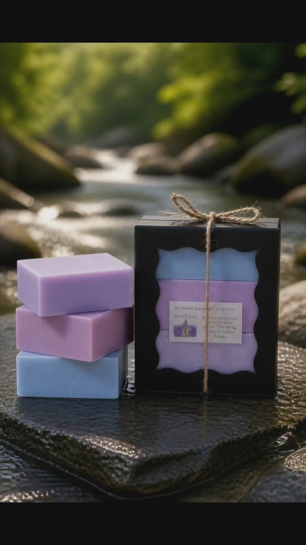 Lavender Collection Goat Milk Soap Gift Set — 3 Bars | Handcrafted in Alaska